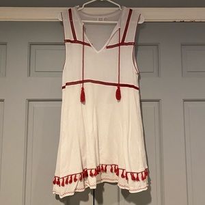 White and Red Summer Dress